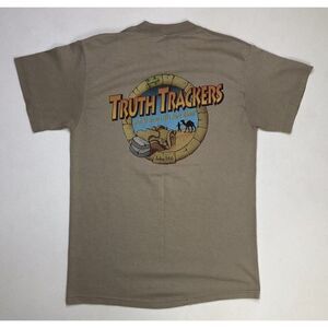 VINTAGE Truth Trackers Secret Stone Tablets T-shirt Men Medium God Jesus 14:6